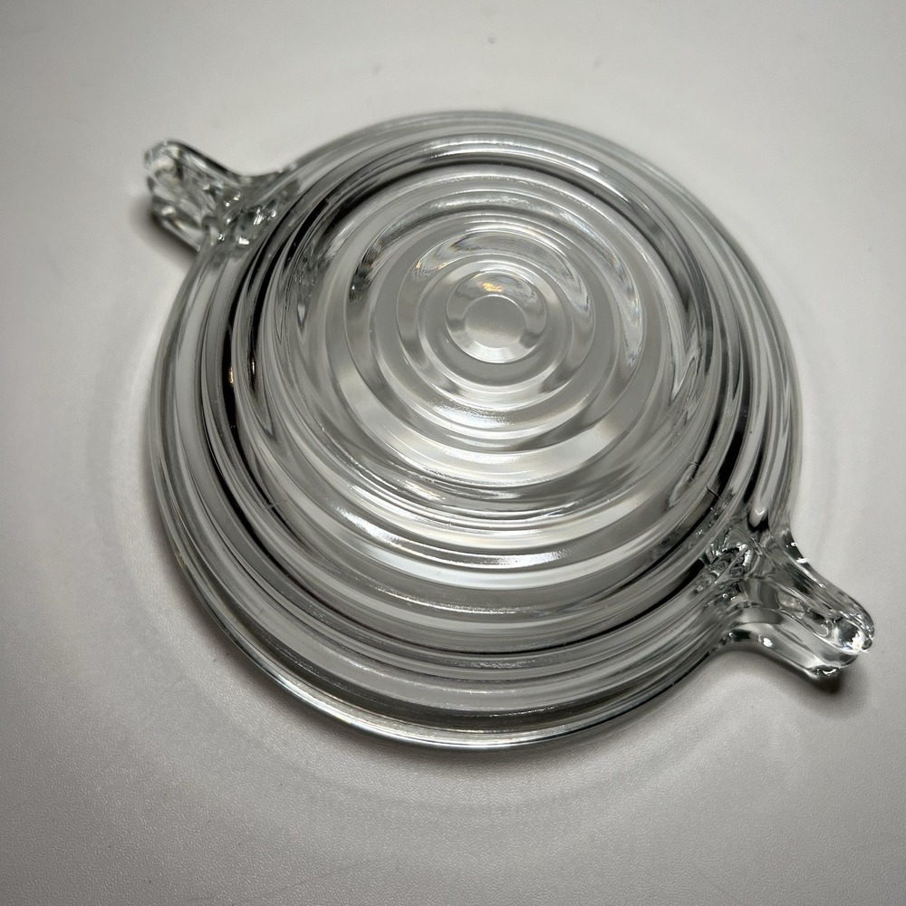 Antique Manhattan Anchor Hocking Bowl 7 5/8 x 3" Handles 1938-1943 Depression - Picture 8 of 12